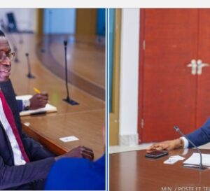 partenariat entre la SCPT et DHL : Le Ministre José Mpanda et le DG Cheikh Mbacker au cœur des échanges 