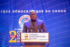 Lire la suite à propos de l’article RDC 2e congrès de l&rsquo;Union Sacrée : «Je ne me laisserai pas distraire par des initiatives de dialogue organisées à l’extérieur du pays», dixit Félix Tshisekedi.