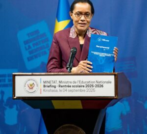 Education:  Raïssa Malu présente le plan quinquennal de son ministère